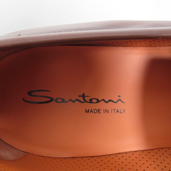 Santoni Men's Dark Brown Leather Easy Loafer Size 13 US / 12 UK / 48 EU - Picture 9 of 12